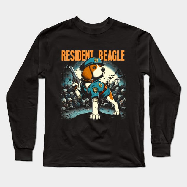 Resident Beagle Long Sleeve T-Shirt by Lima's